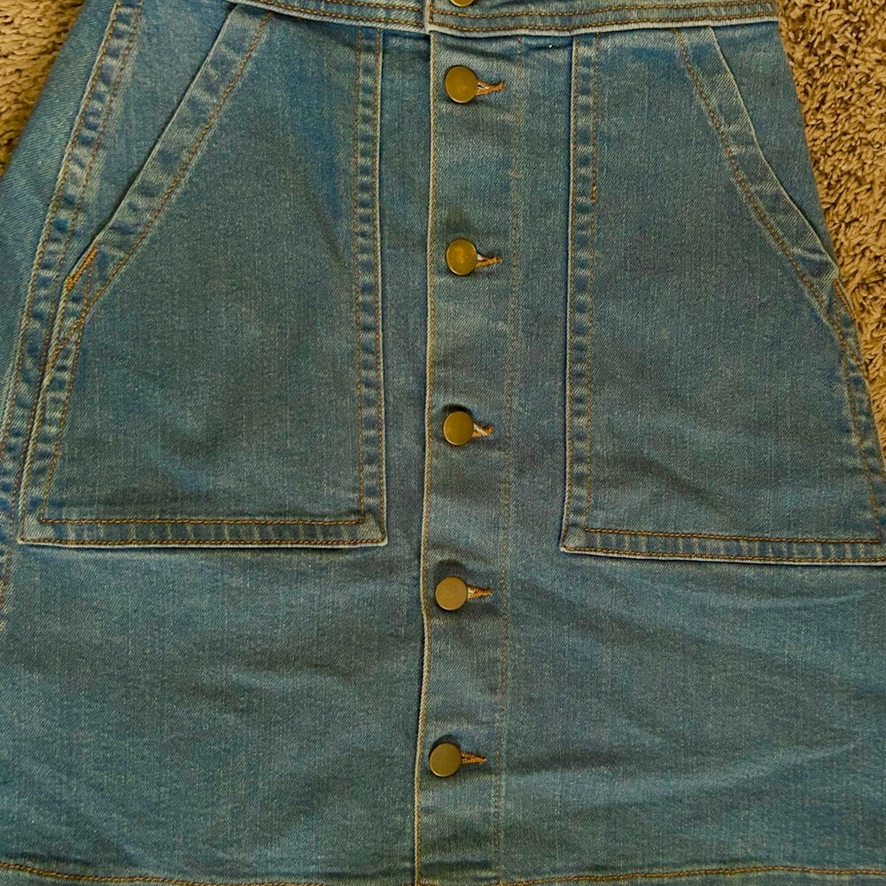 American Apparel Blue A-Line Skirt Denim Skirt